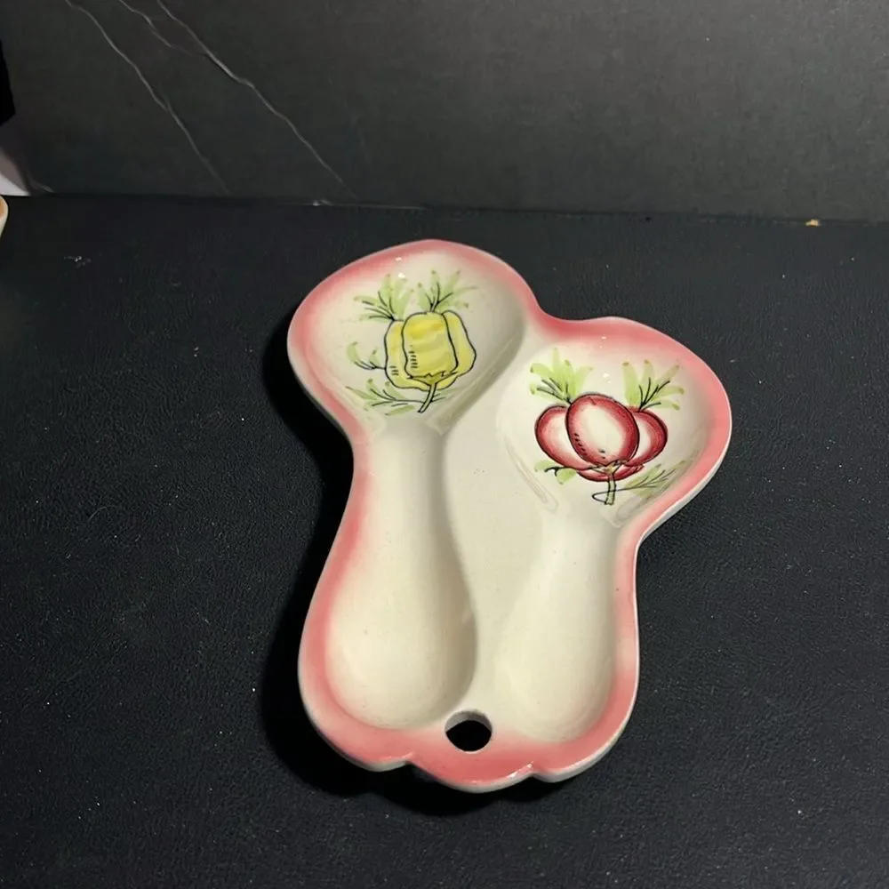 Very Nice MidCentury X modern Spoon rest10”long by 6” wide. Rare. kk315